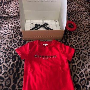 12 month red authentic givenchy tshirt for girl or boy.  perfect condition